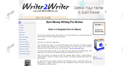 Desktop Screenshot of niche.writer2writer.com